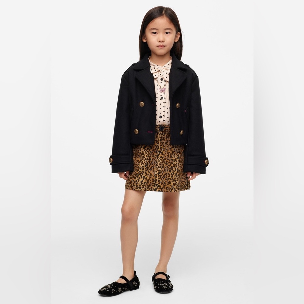 9. Zara Studio Black Button Up Cropped Pea Coat